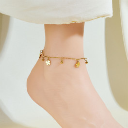 Clover Bell Charm Anklet